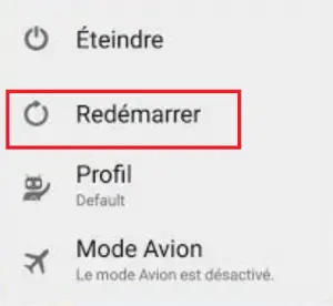 Redémarrer un smartphone Redémarrer un smartphone