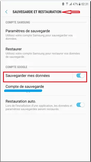 Sauvegarder mes données sur android Sauvegarder mes données sur android