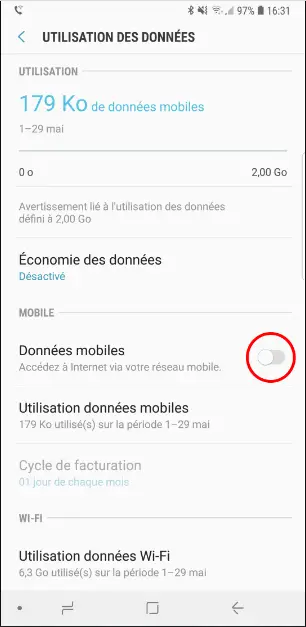 Utilisation des données Android Utilisation des données Android
