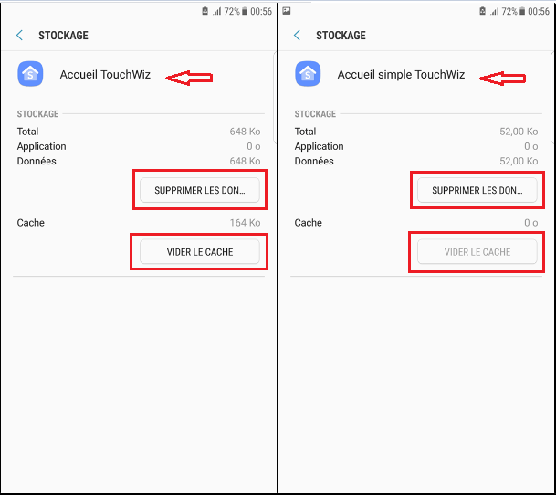 Vider le cache et supprimer les données pour Accueil TouchWiz Accueil simple TouchWiz Vider le cache et supprimer les données pour Accueil TouchWiz Accueil simple TouchWiz