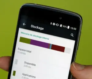 Vérifier le stockage d'un smartphone Android