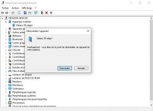 Désinstaller le pilote du dispositif Désinstaller le pilote du dispositif