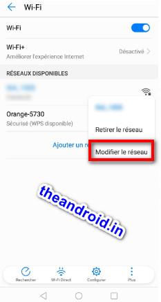 Modifier le réseau Modifier le réseau