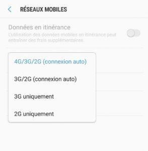 Changer le mode Réseau