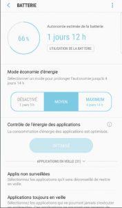 Mode économie d'énergie Moyen Mode économie d'énergie Moyen