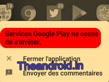 Application ne Cesse de S'arrêter d'Android