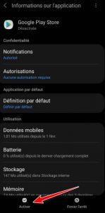 Activer l'application Google Play Store